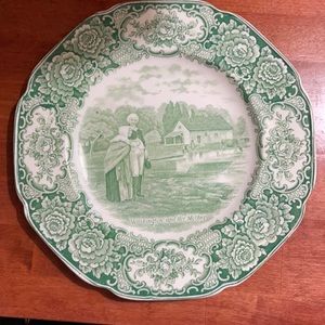 George Washington and His Mother green plate.